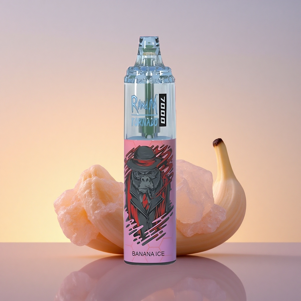RandM Fumot Tornado 7000 Puffs Banana Led z Mrežno Tuljavo