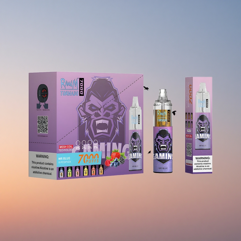 RandM Fumot Tornado 7000 Puffs Dr. Modra 14 ML Mrežasta Tuljava