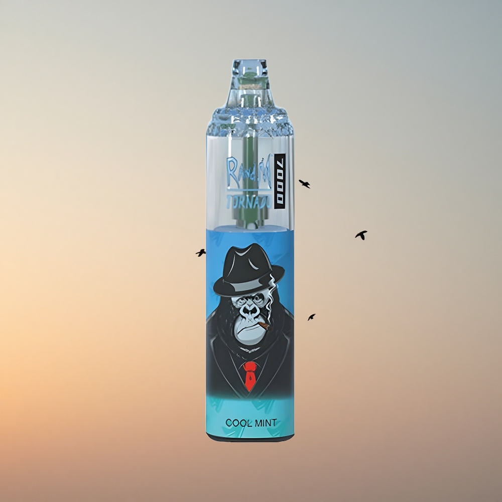 RandM Fumot Tornado 7000 Puffs Hladna Meta 7000 Pufov Zrak-Nastavljiv Tip-C Mrežasta Tuljava