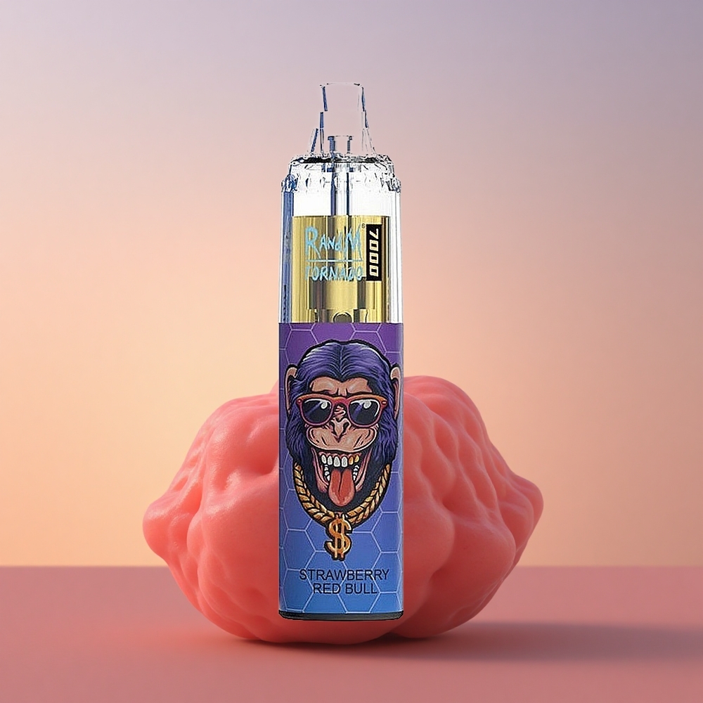 RandM Fumot Tornado 7000 Puffs Jagodni Rdeči Bik 7000 Pufov Zračno Nastavljiv