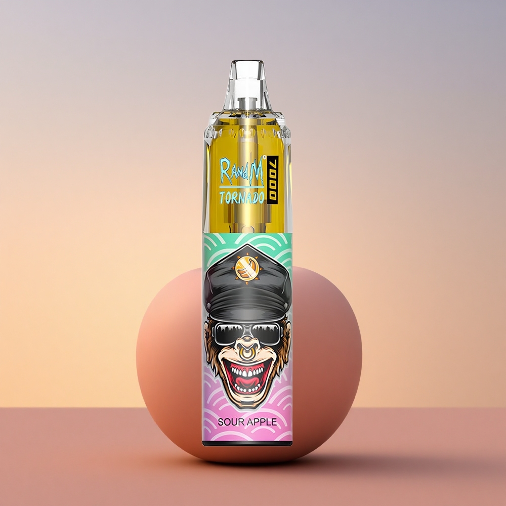RandM Fumot Tornado 7000 Puffs Kislo Jabolko 14ml Mrežna Tuljava Zračno Nastavljivo