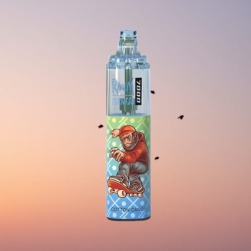 RandM Fumot Tornado 7000 Puffs Sladkorna Vata 14ML Mrežna Tuljava