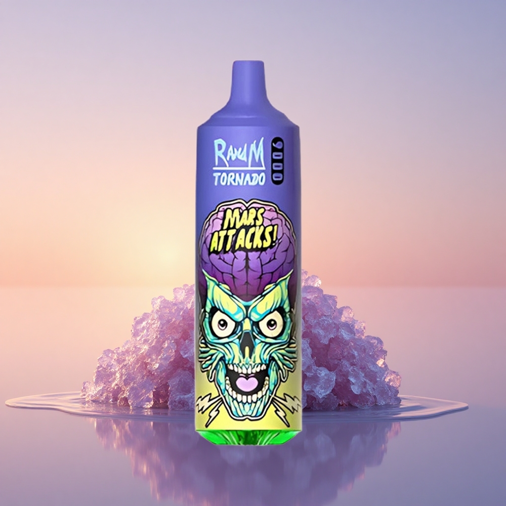 RandM Fumot Tornado 9000 Puffs Borovnični Led z Mešično Tuljavo in RGB Zaslonom