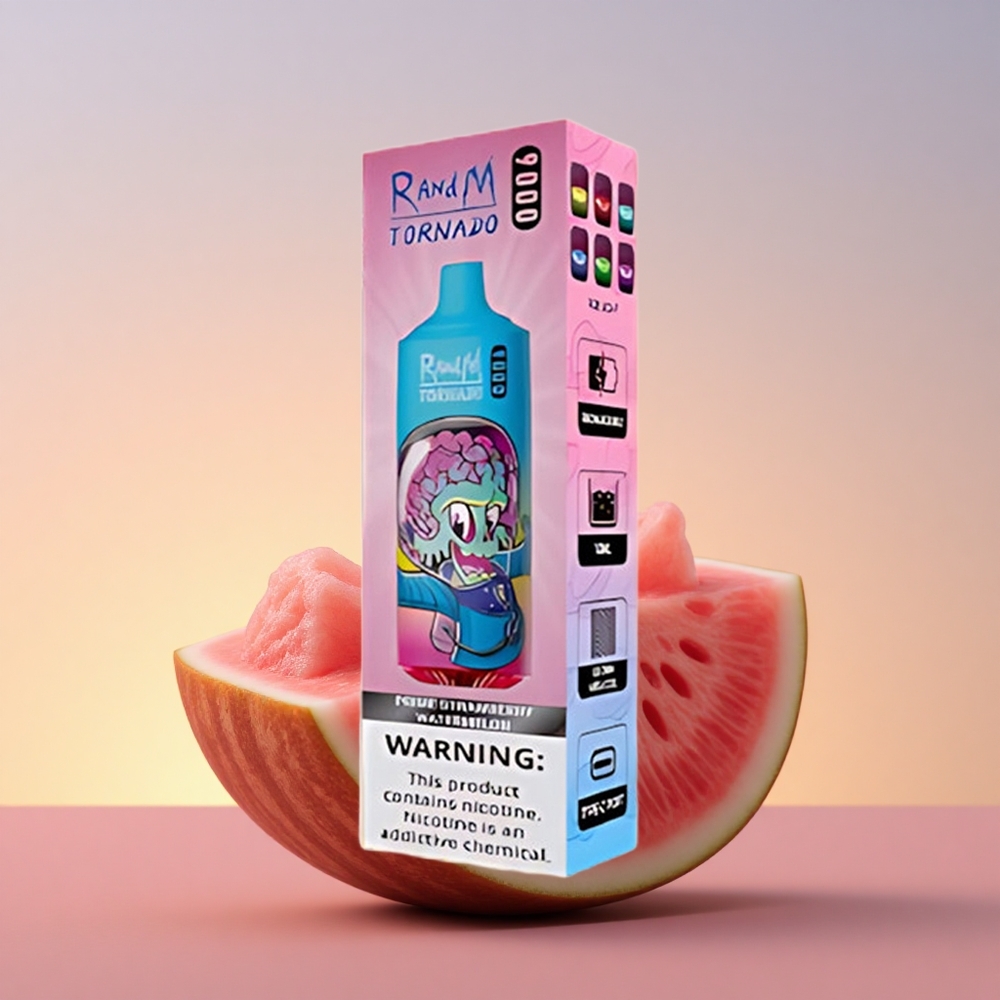 RandM Fumot Tornado 9000 Puffs Jagoda Lubenica 9000 Pufov 18 mL Mrežna Tuljava