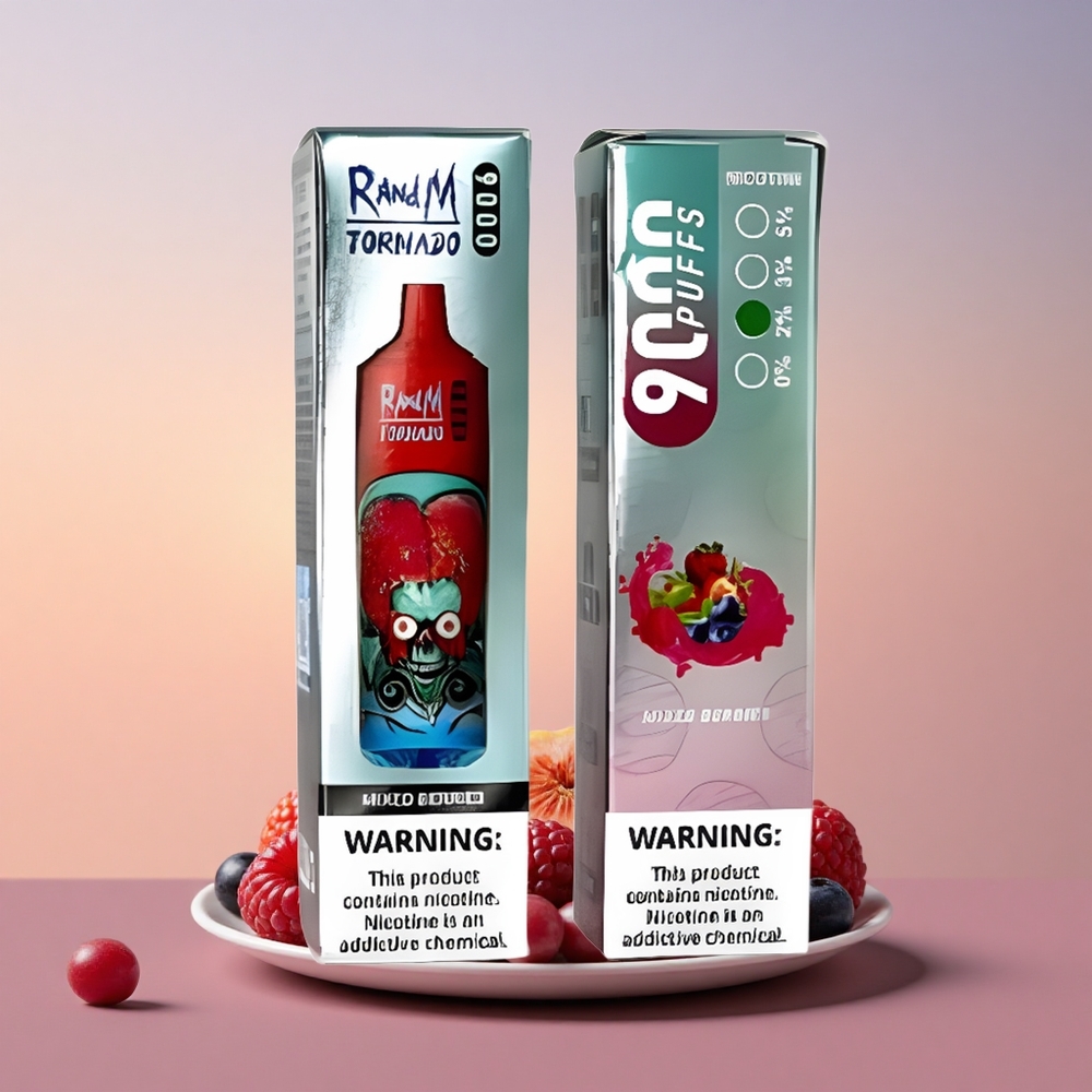 RandM Fumot Tornado 9000 Puffs Mešane Jagode RGB 18 mL Mrežna Tuljava