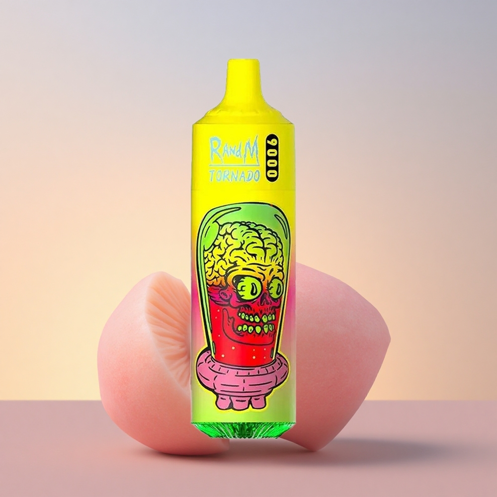 RandM Fumot Tornado 9000 Puffs Poletni Breskvasti Led z 18 mL E-tekočine in Mesh Kletko