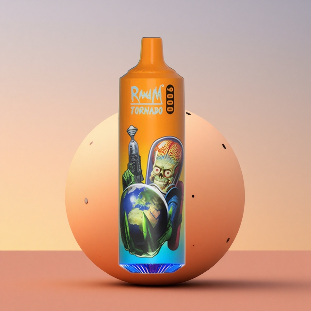 RandM Fumot Tornado 9000 Puffs Pomarančna Soda z Mrežasto Tuljavo in 18 mL E-tekočine